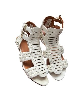 Givenchy White Braided Gladiator Sandals, size 36.5